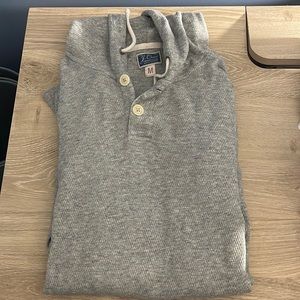 Mens J.Crew Grey Fleece Hoodie